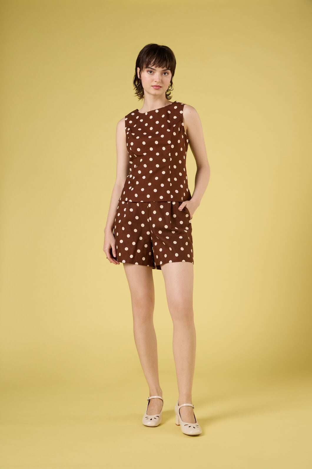 Polka Dot Shell Top