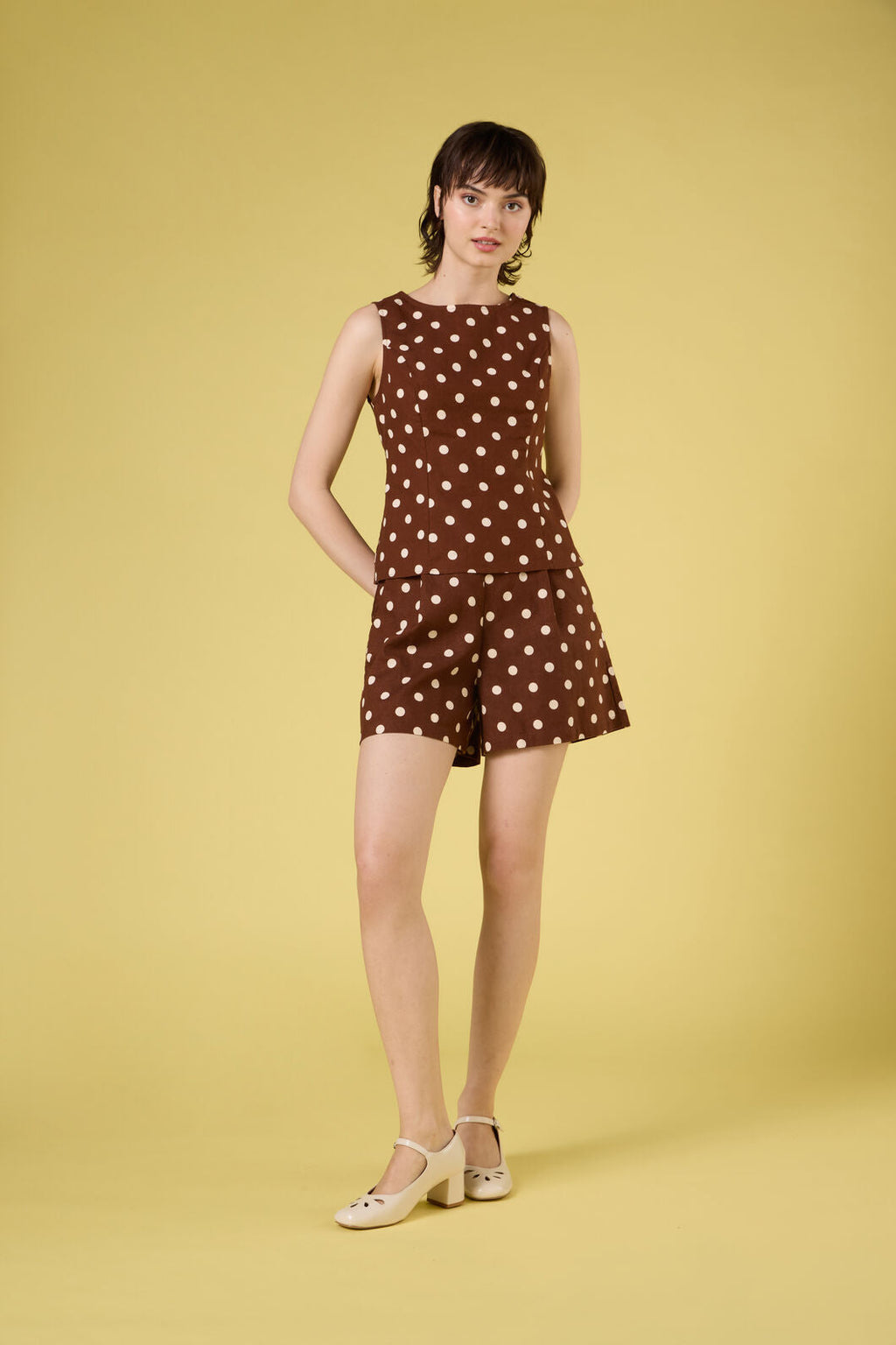 Polka Dot Shell Top