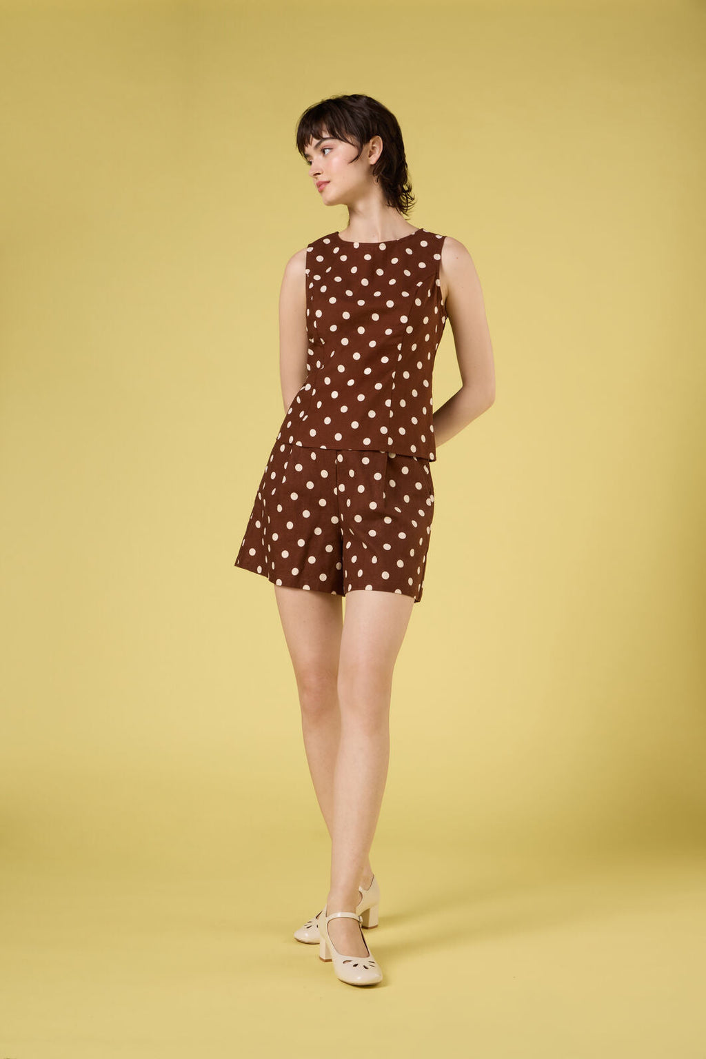 Polka Dot Shell Top