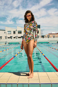 Floral Field Rashie Swim Top