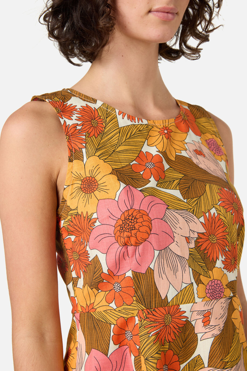 Nellie 70's Floral Mini Dress