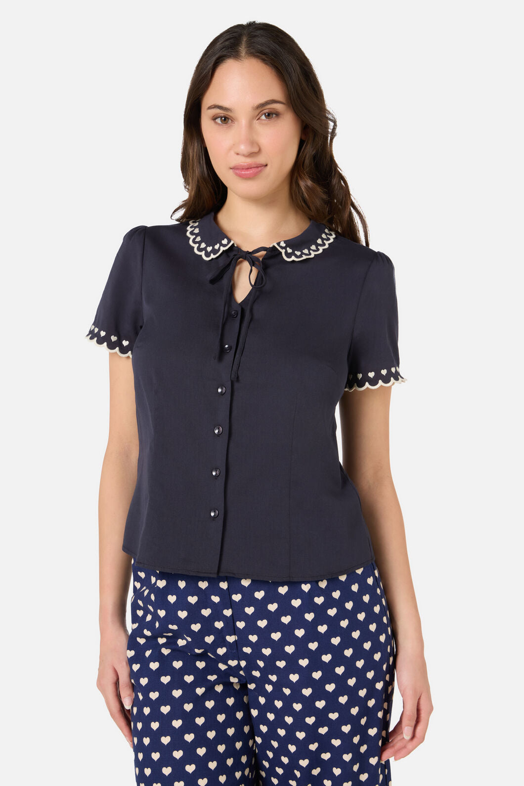 Sweet Heart Embroidered Blouse