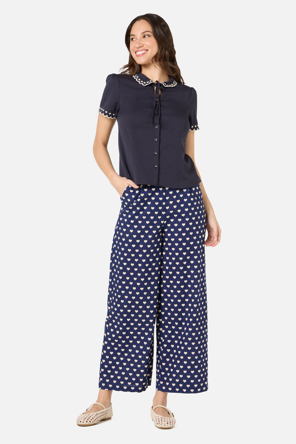 Sweet Heart Embroidered Blouse