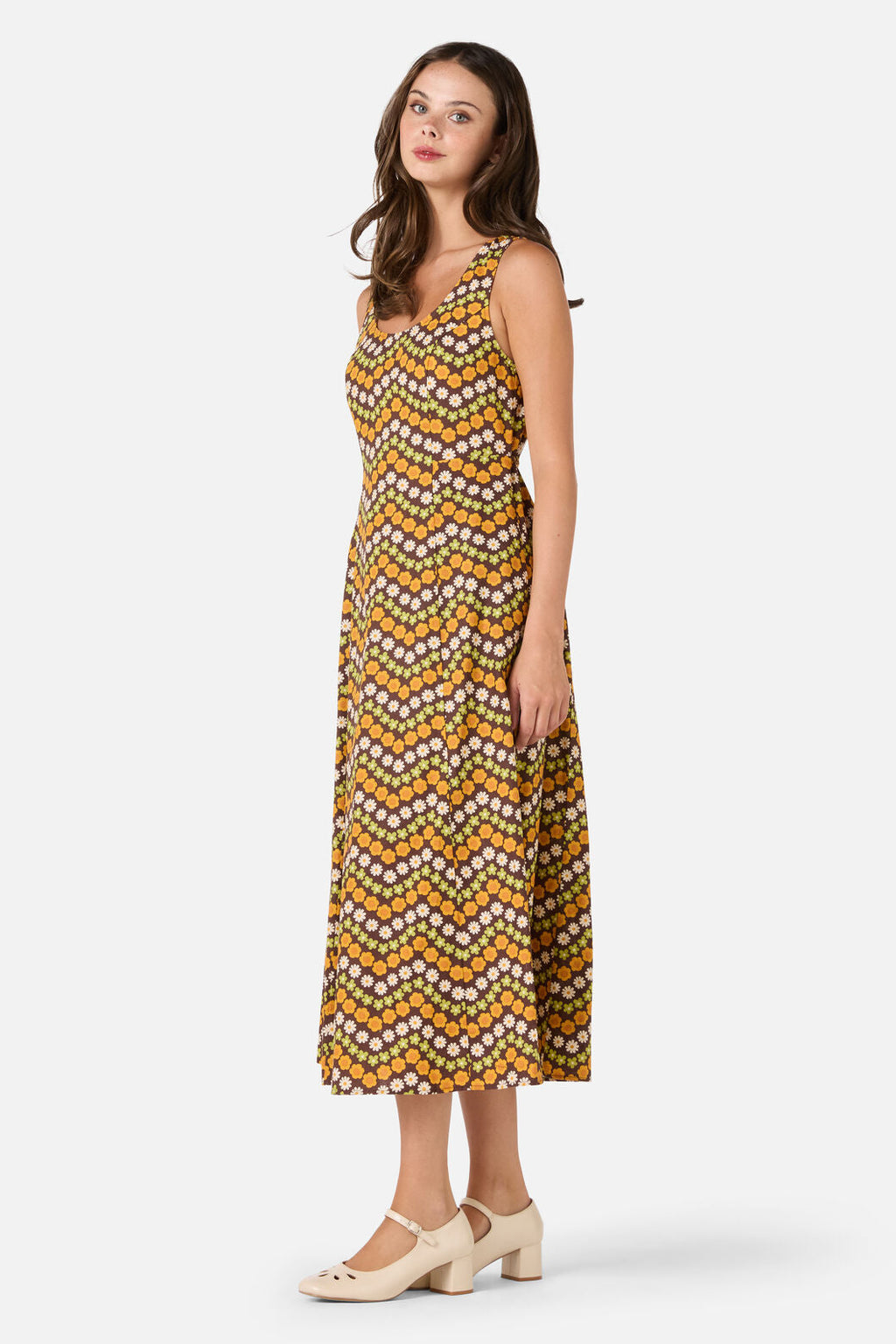 Sally Retro Midi Dress