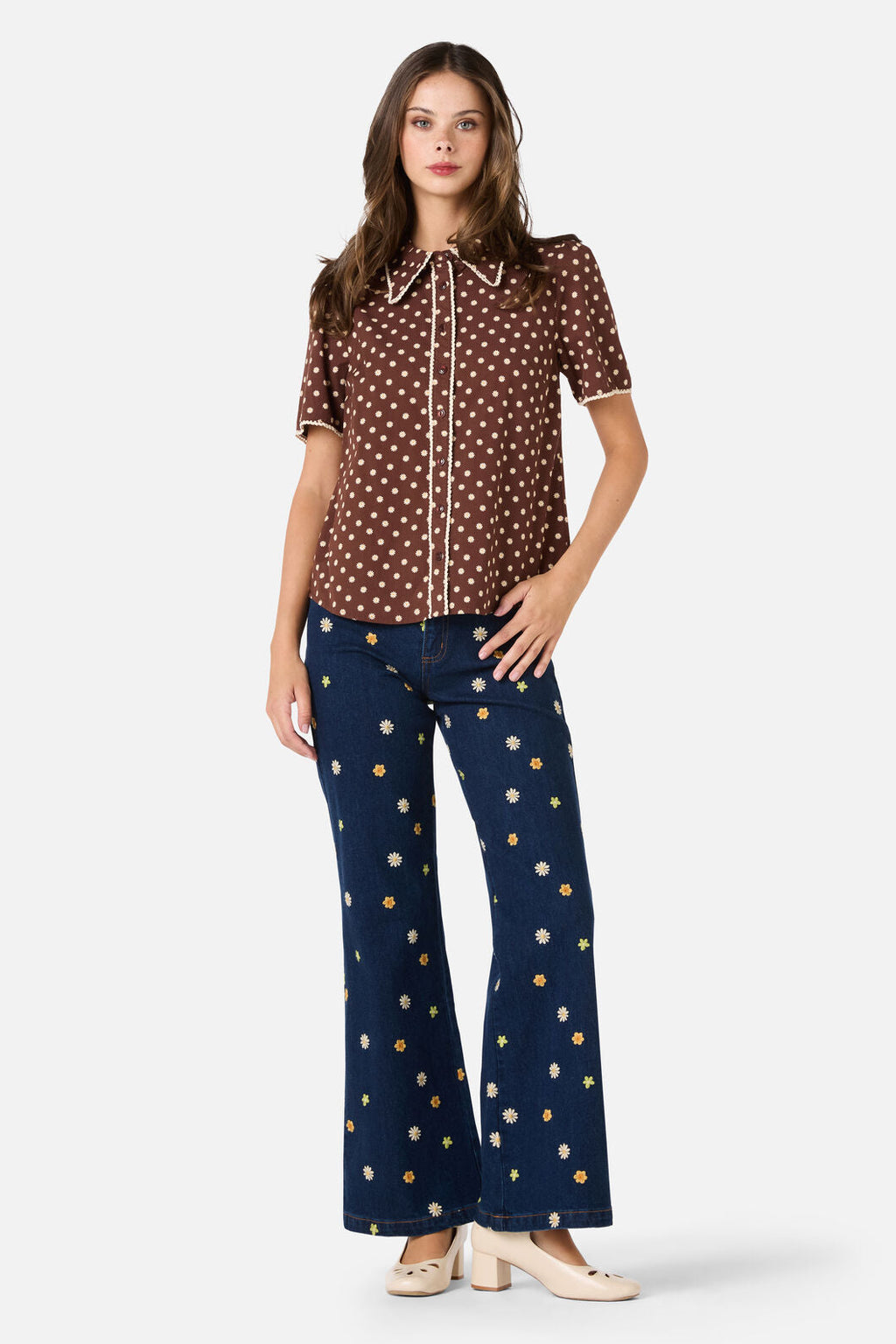 Ditsy Daisy Retro Blouse