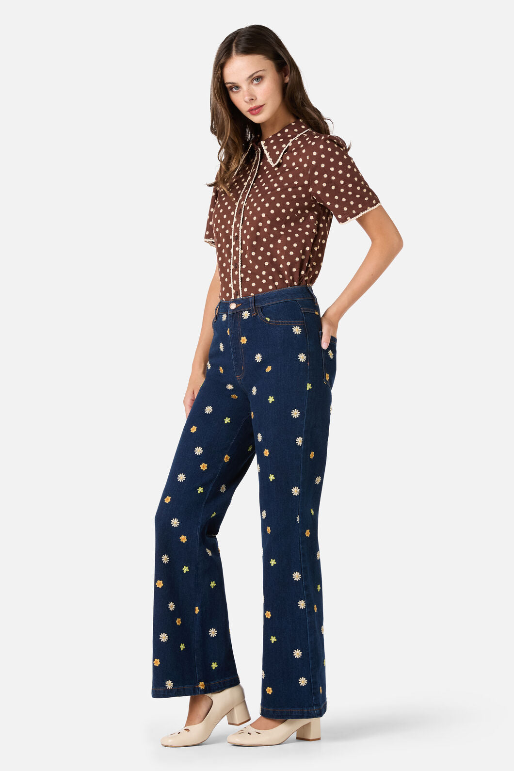 Ditsy Daisy Retro Blouse