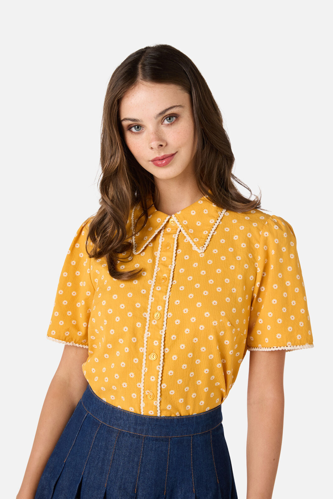 Ditsy Daisy Retro Blouse