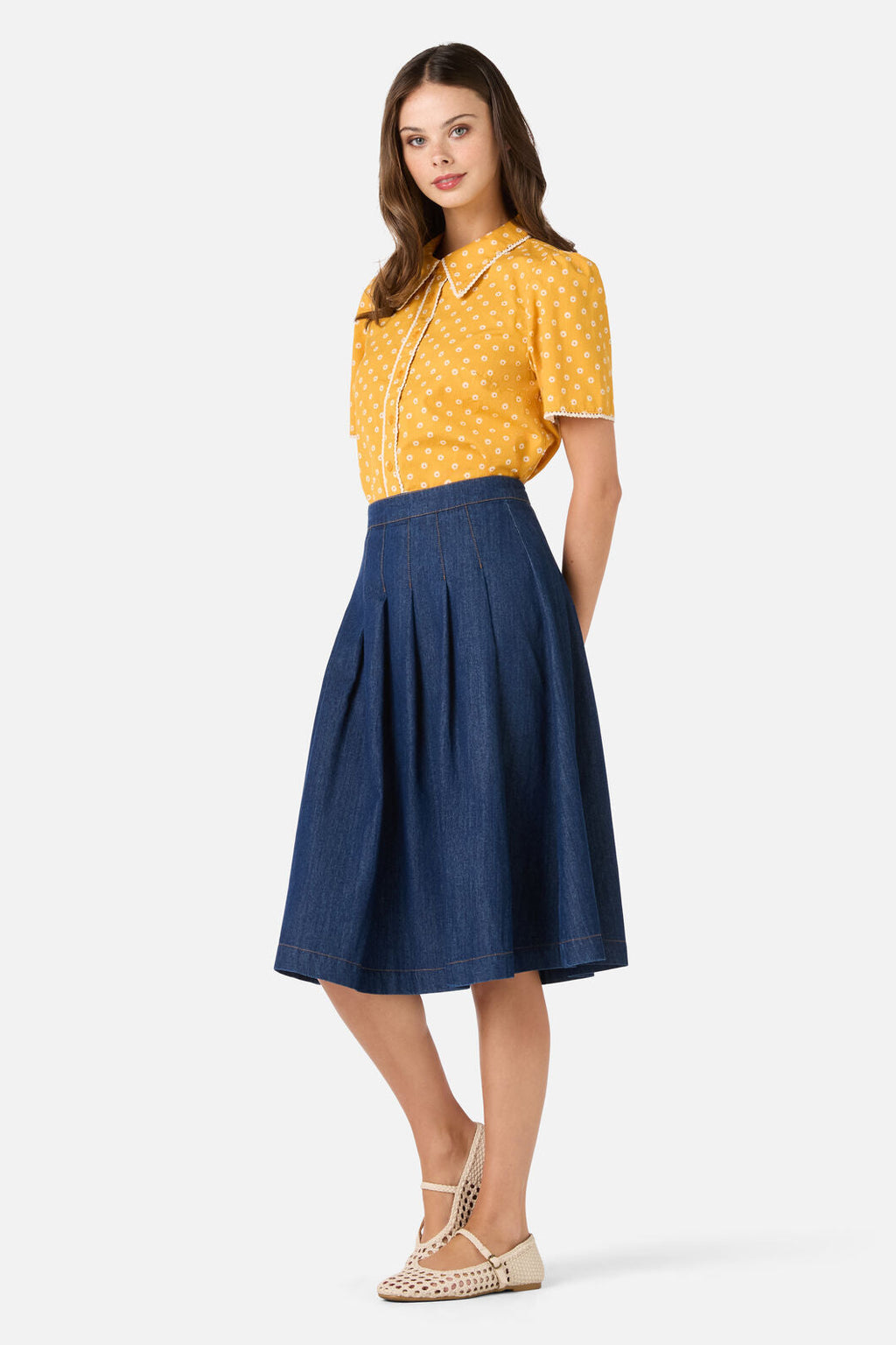Ditsy Daisy Retro Blouse