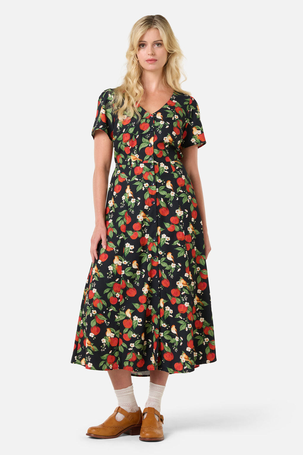 Apple Blossom Midi Dress