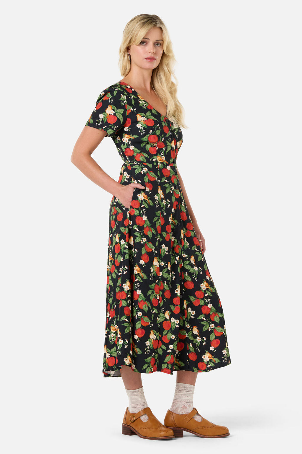 Apple Blossom Midi Dress
