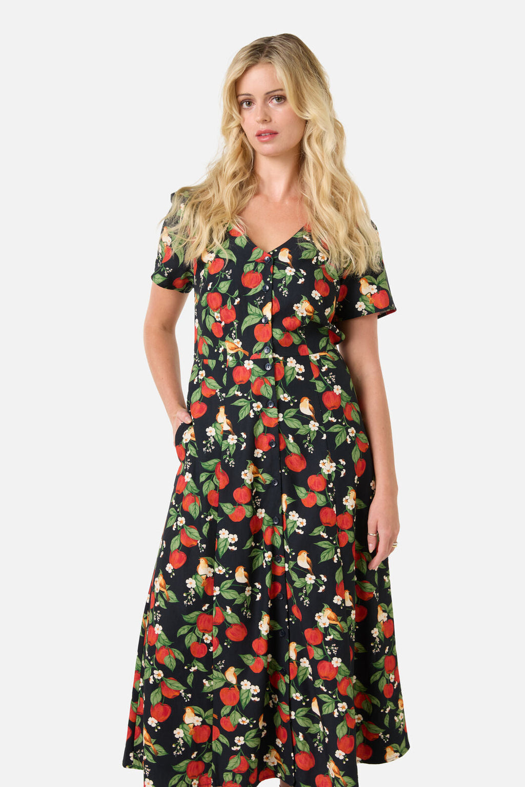 Apple Blossom Midi Dress