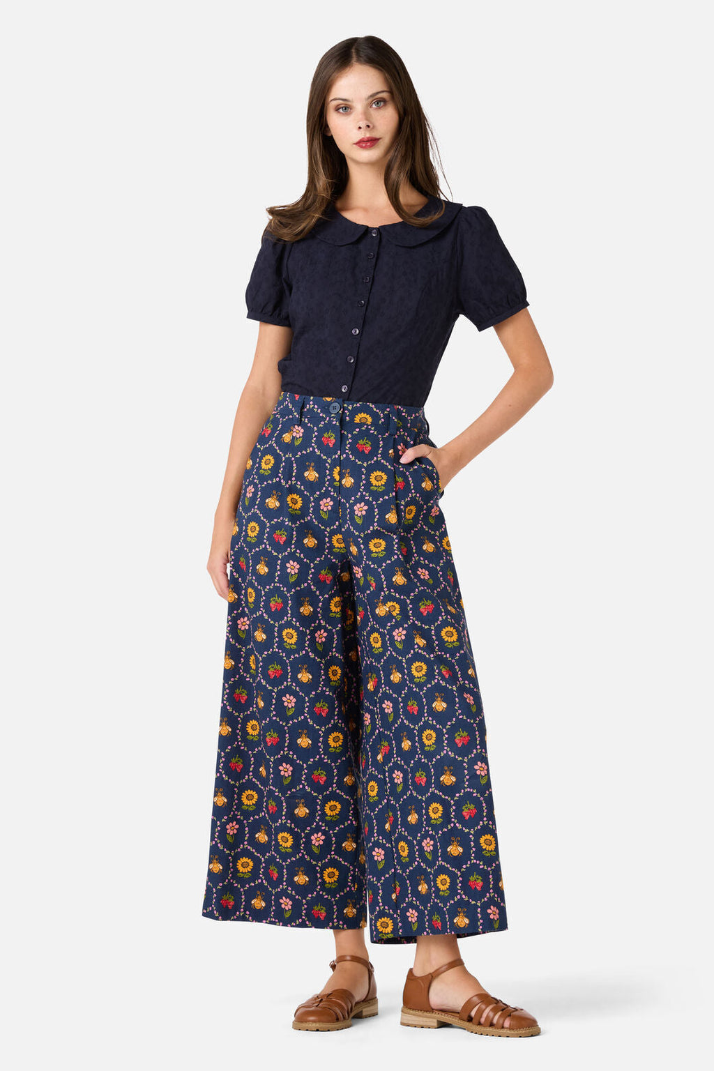 Honey Bee Hive Wide Leg Pant