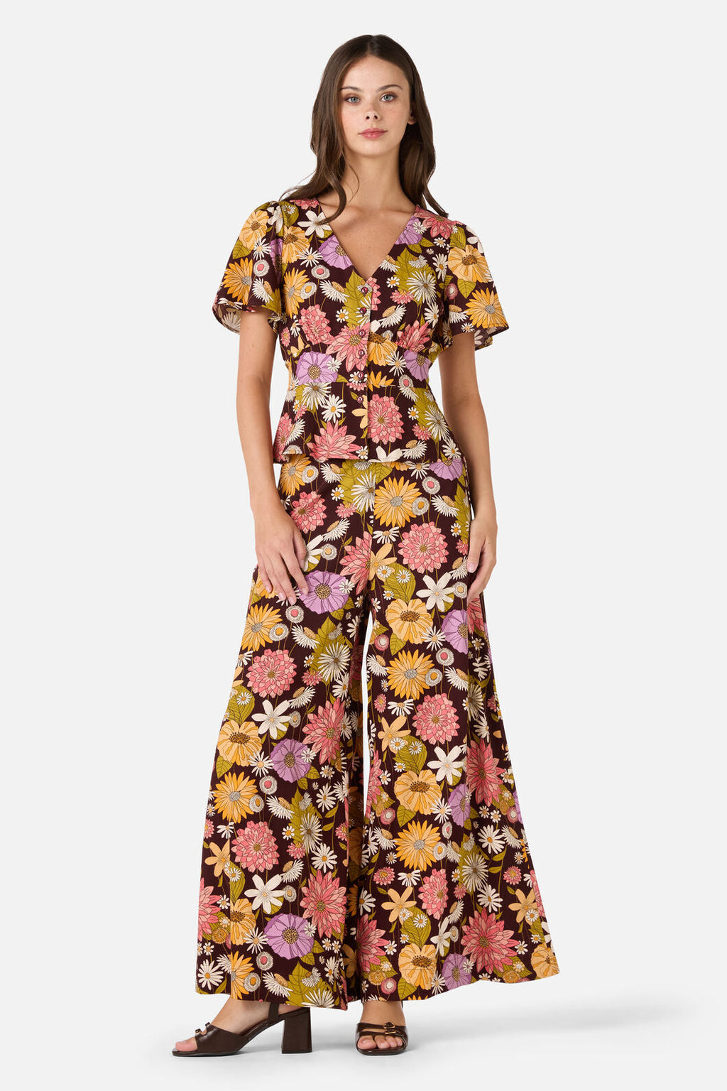 Leonie Floral Wide Leg Pant
