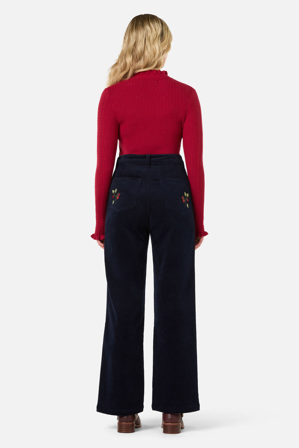 Lola Rabbit Embroidered Corduroy Pants