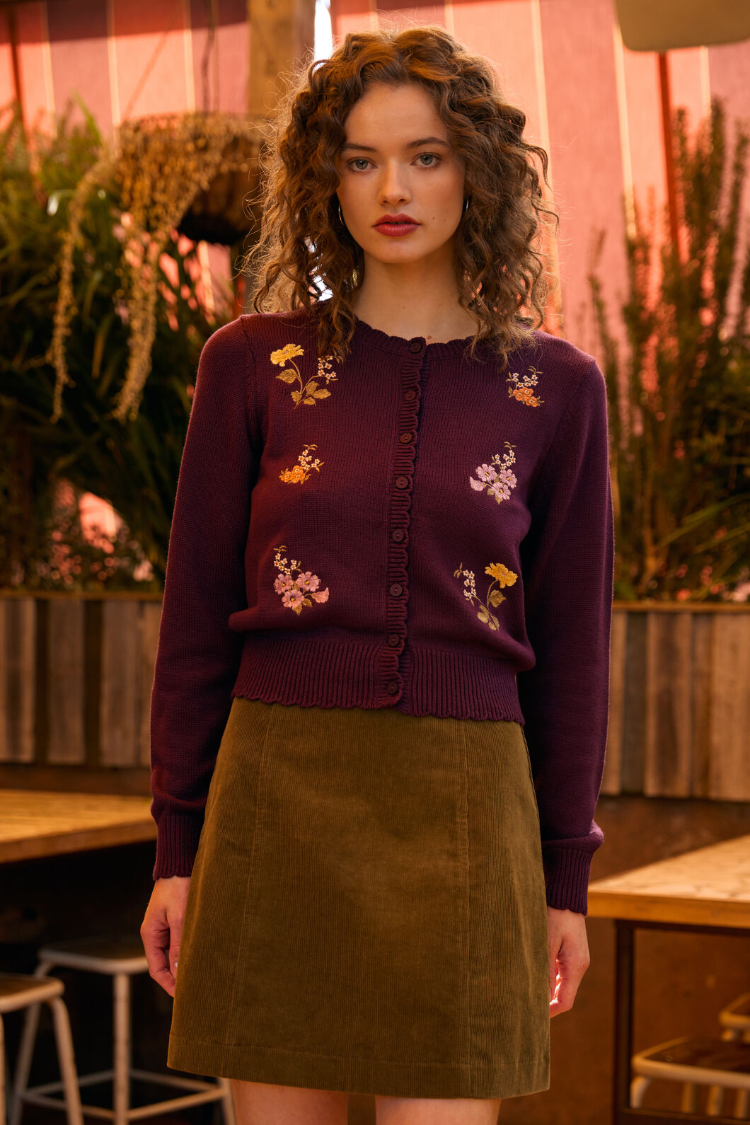 Winona Flower Embroidered Cardigan