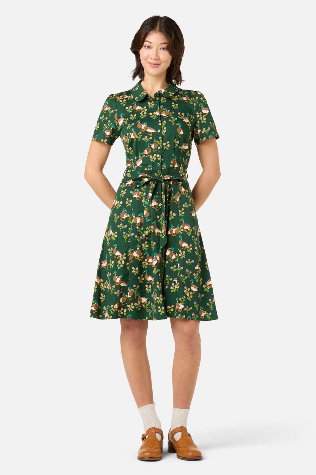 Sweet Ducks Mini Shirt Dress