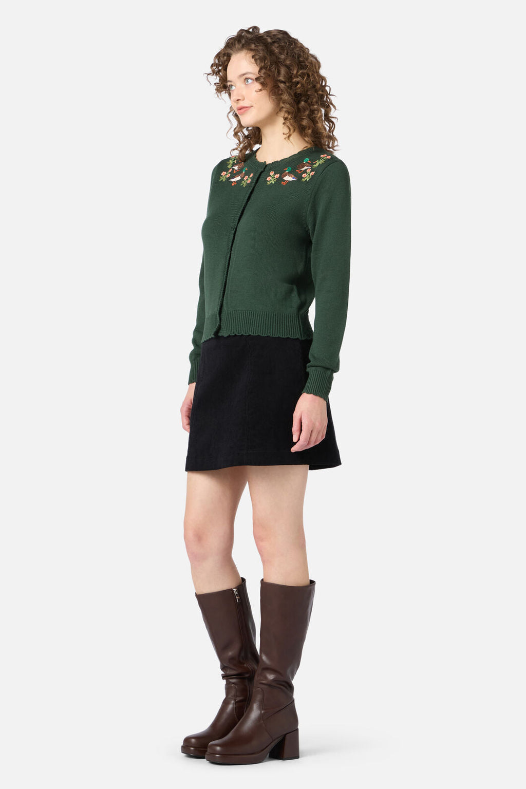 Sweet Ducks Embroidered Cardigan