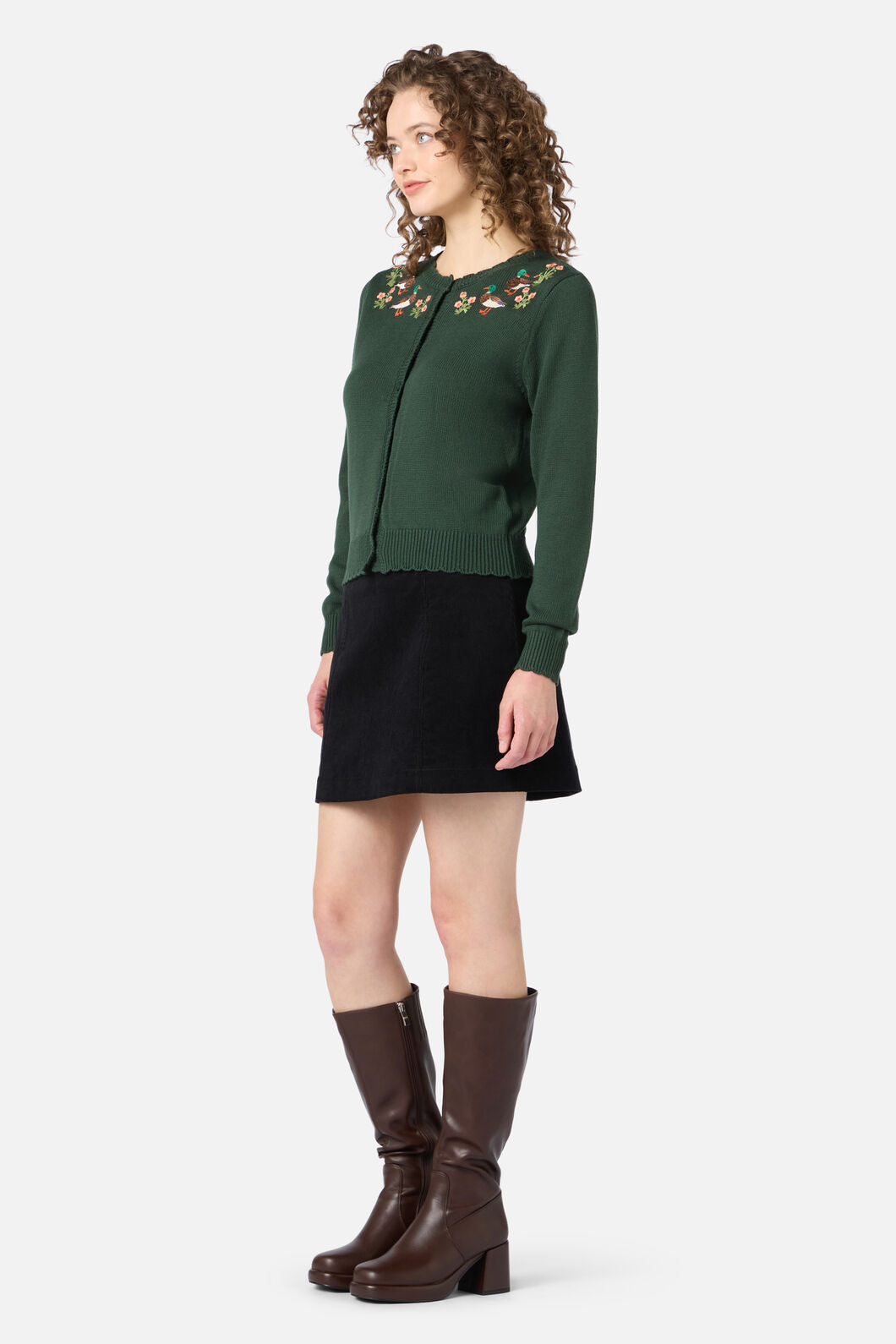 Sweet Ducks Embroidered Cardigan