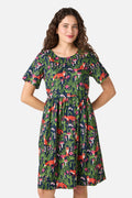 Fancy Foxes Smock Dress