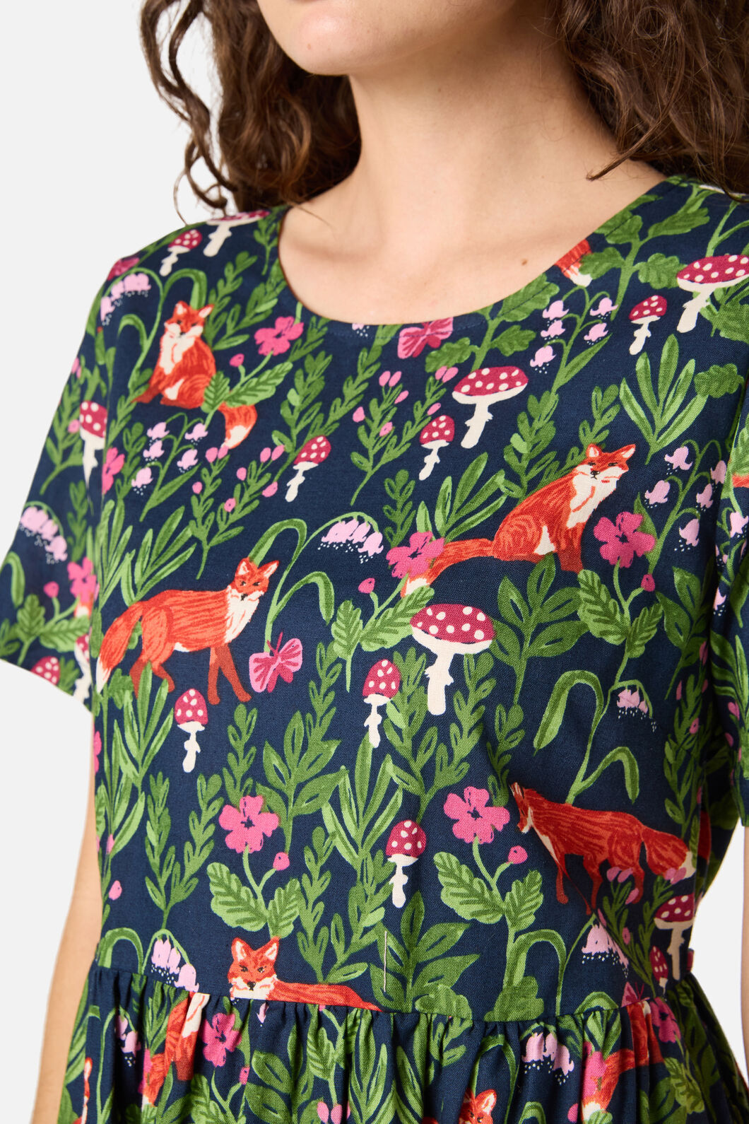 Fancy Foxes Smock Dress