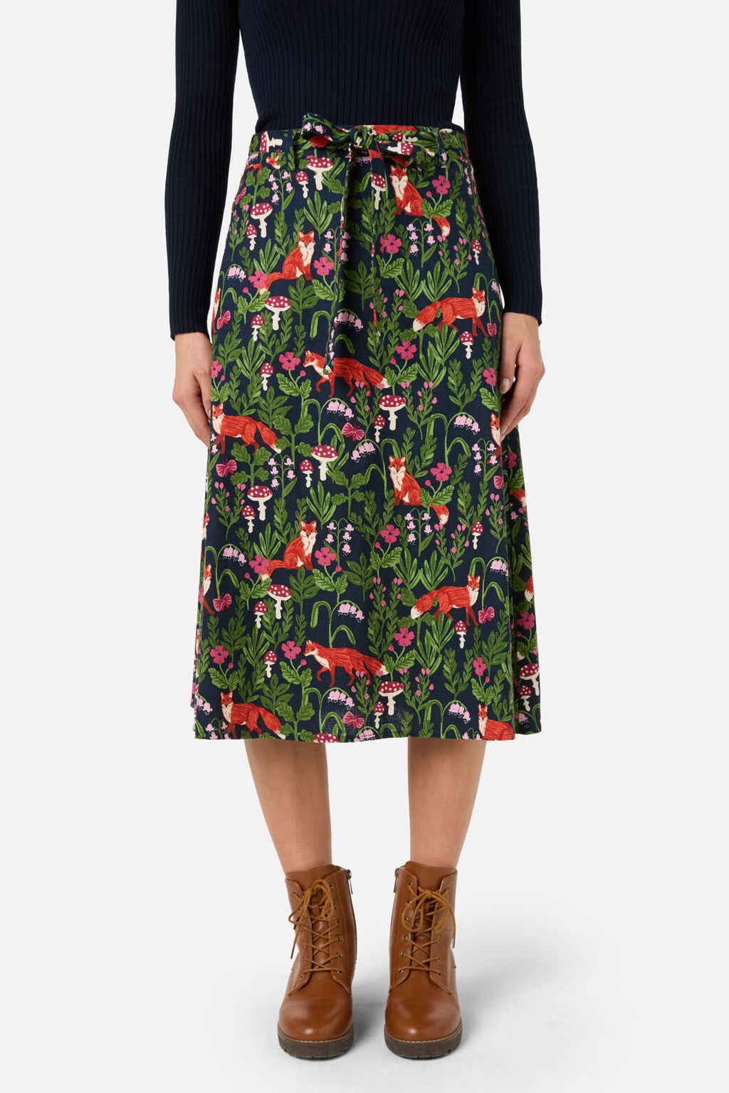 Fancy Foxes Midi Skirt