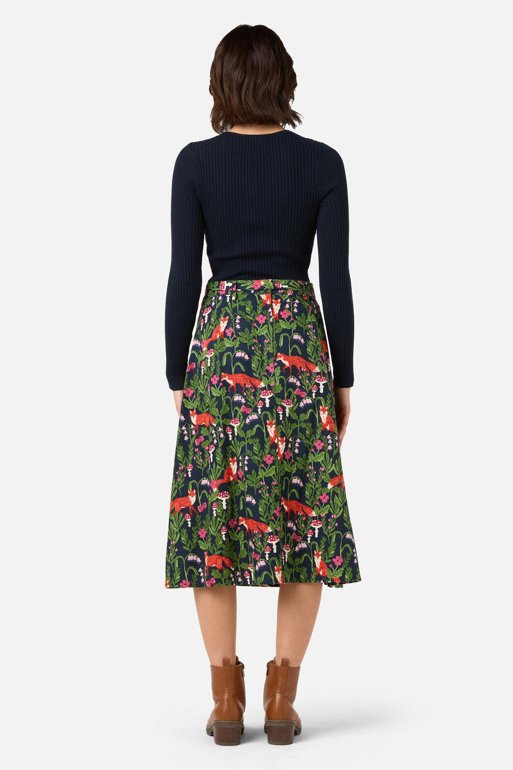 Fancy Foxes Midi Skirt