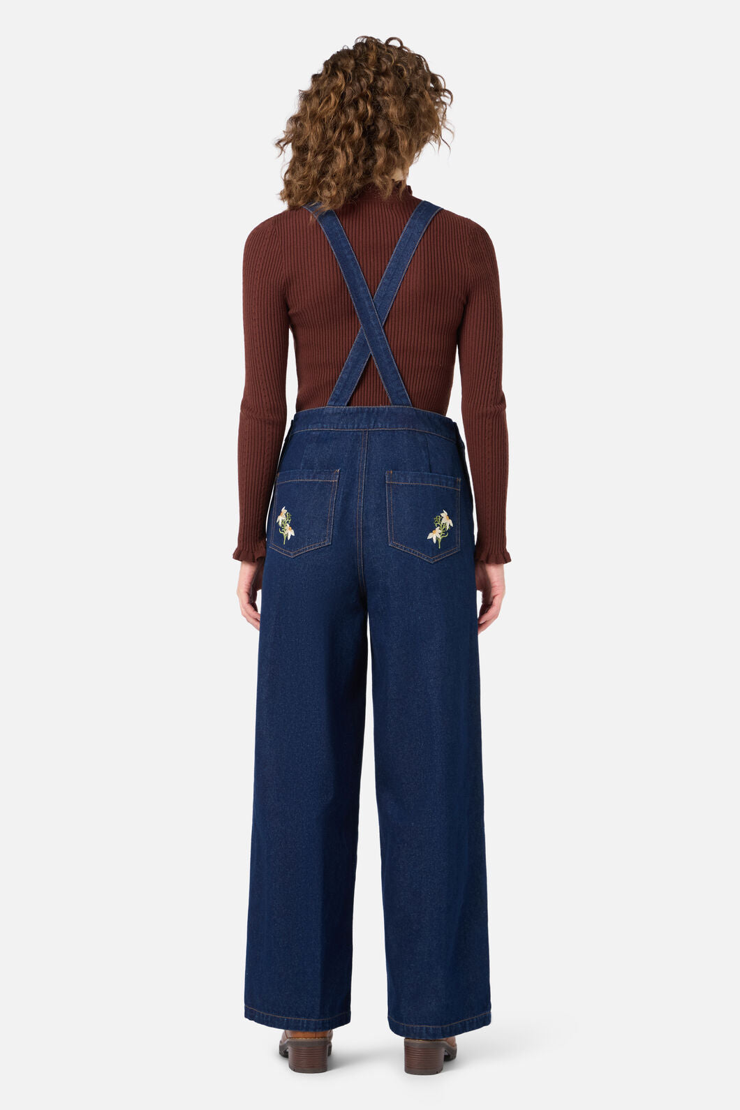 Quokka Embroidered Denim Overalls