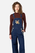 Quokka Embroidered Denim Overalls