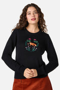 Fox Embroidered Sweater