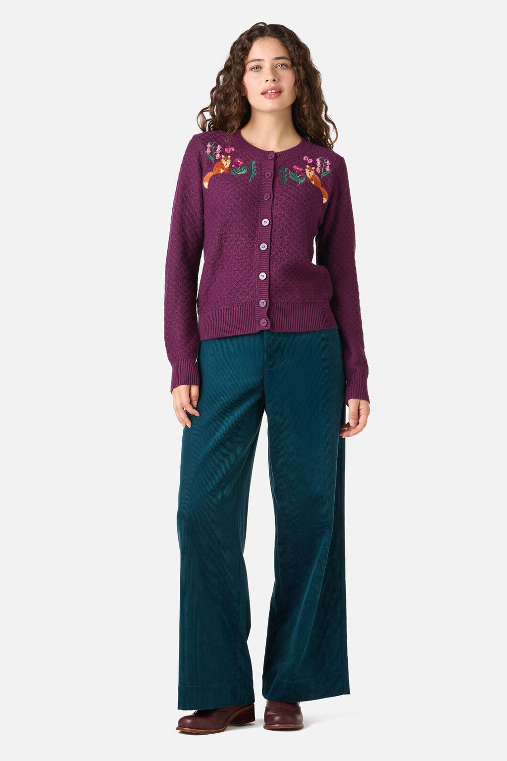 Fox Embroidered Cardigan