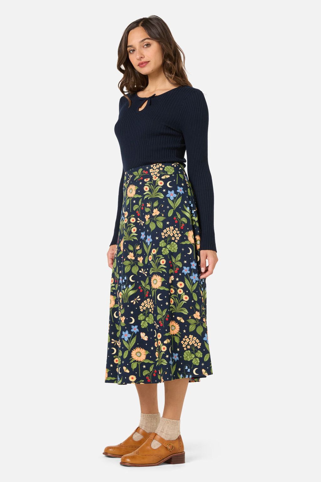 Midnight Garden Midi Skirt