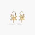 Spiked Triple Moon Huggie Earrings